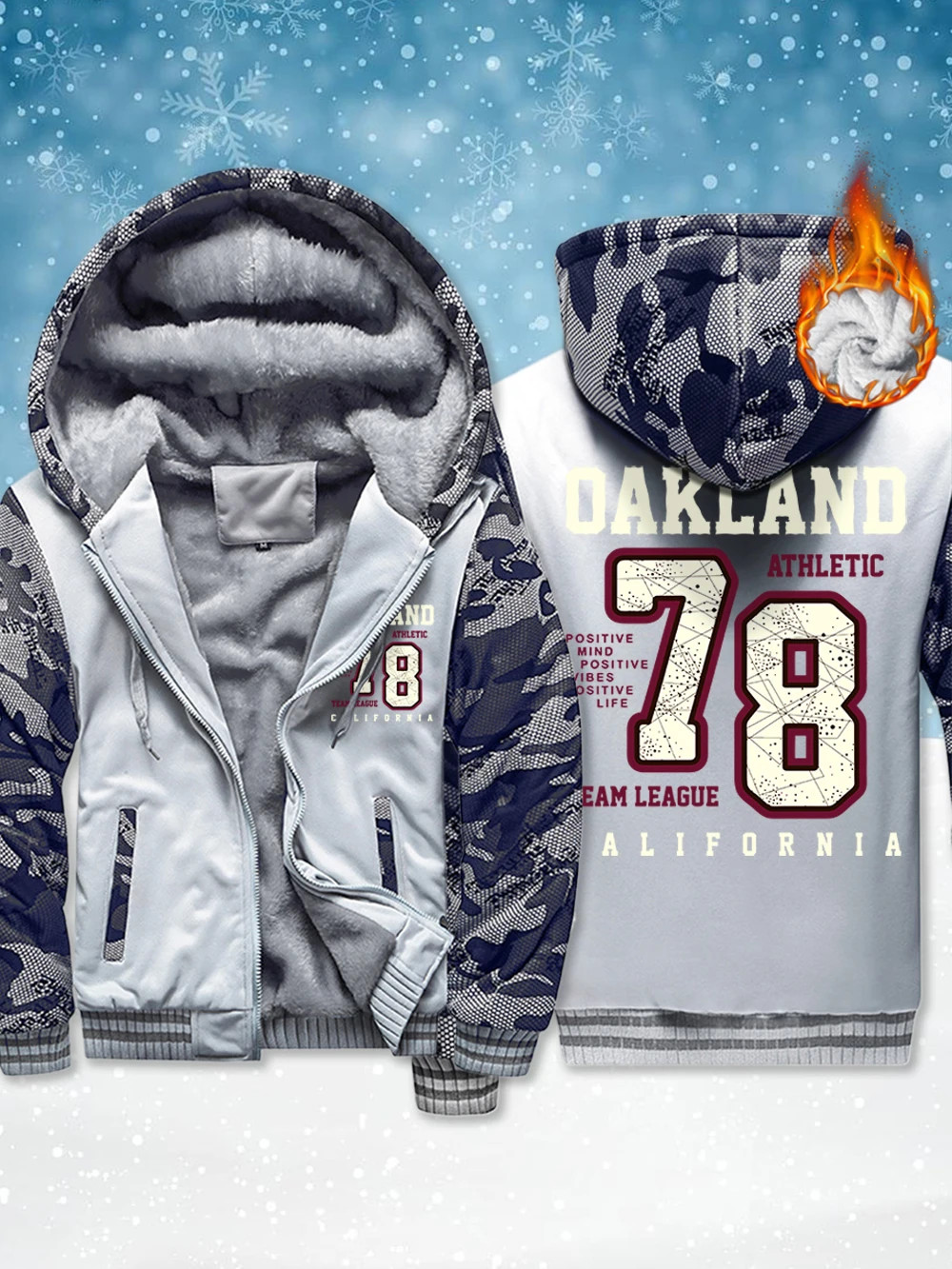 78 Team League California Printed Men Thicken Jackets Winter Windproof Zipper Outerwear Thermal Fleece Warm Coats Male Clothes
78 Team League California Printed Men Thicken Jackets Winter Windproof Zipper Outerwear Thermal Fleece Warm Coats Male Clothes