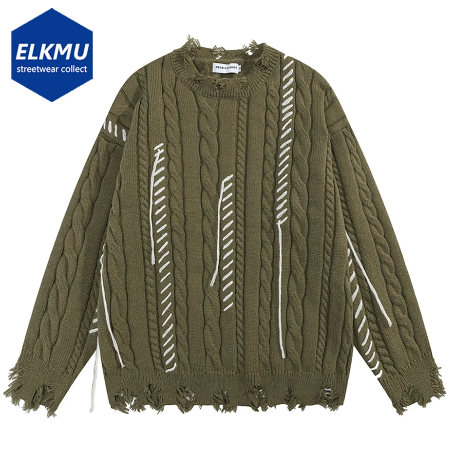 Streetwear Harajuku Hip Hop Oversized Sweaters Ripped Tassel Loose Pullover Sweaters Knit Jumper Unisex Casual Knitwear
Streetwear Harajuku Hip Hop Oversized Sweaters Ripped Tassel Loose Pullover Sweaters Knit Jumper Unisex Casual Knitwear