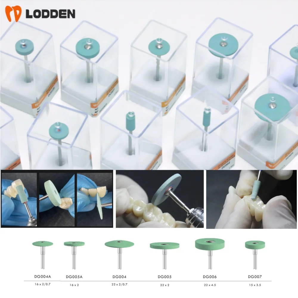 Lodden Dental Zirconia Polishing Burs DG004/005/006 for Dental Lab Polisher Medium Grit Green Ceramics Pregnant Diamond Burs
Lodden Dental Zirconia Polishing Burs DG004/005/006 for Dental Lab Polisher Medium Grit Green Ceramics Pregnant Diamond Burs