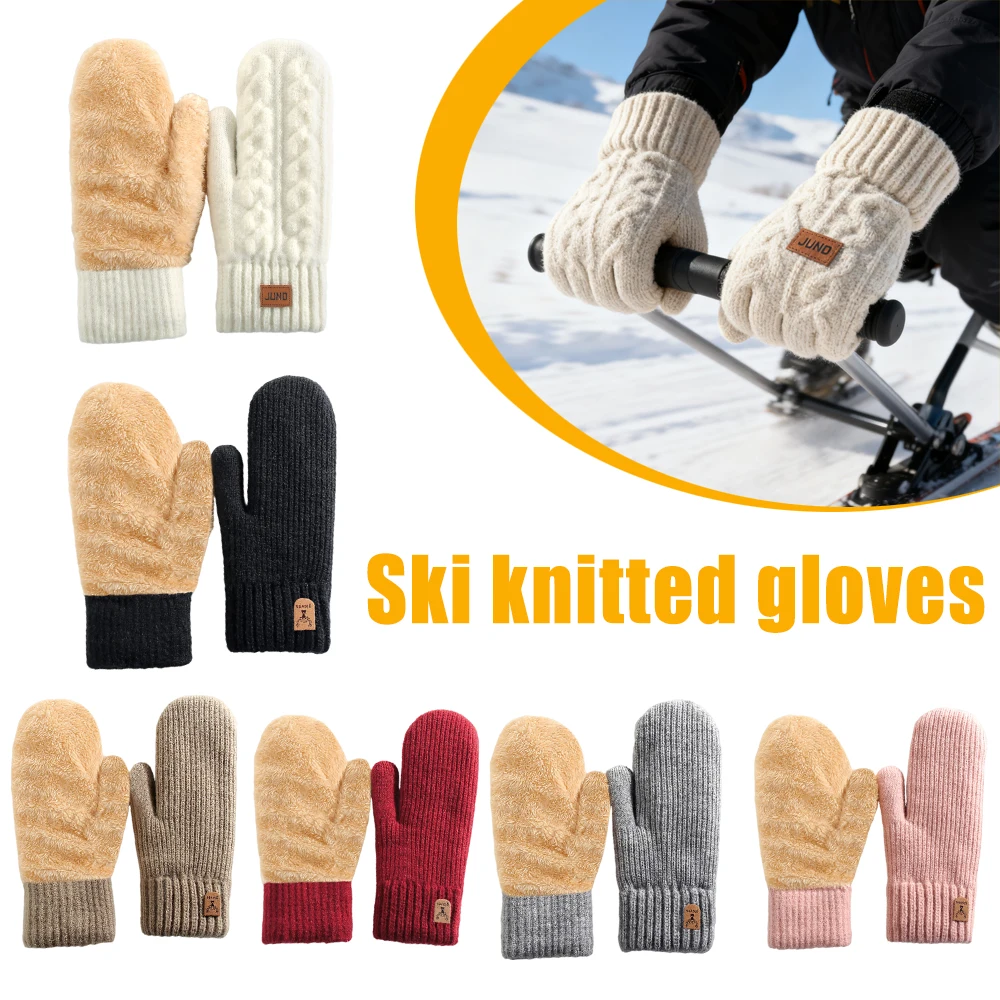 Fleece-Lined Knitted Winter Gloves Stylish Solid Color Warm Double-Layer Thickened Stylish Solid Color Touchscreen Gloves
Fleece-Lined Knitted Winter Gloves Stylish Solid Color Warm Double-Layer Thickened Stylish Solid Color Touchscreen Gloves