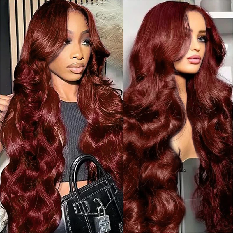 Body Wave Reddish Brown 13x6 Lace Front Wigs Human Hair Pre Plucked With Baby Hair #33 Colored Wigs for Women 180% Density
Body Wave Reddish Brown 13x6 Lace Front Wigs Human Hair Pre Plucked With Baby Hair #33 Colored Wigs for Women 180% Density