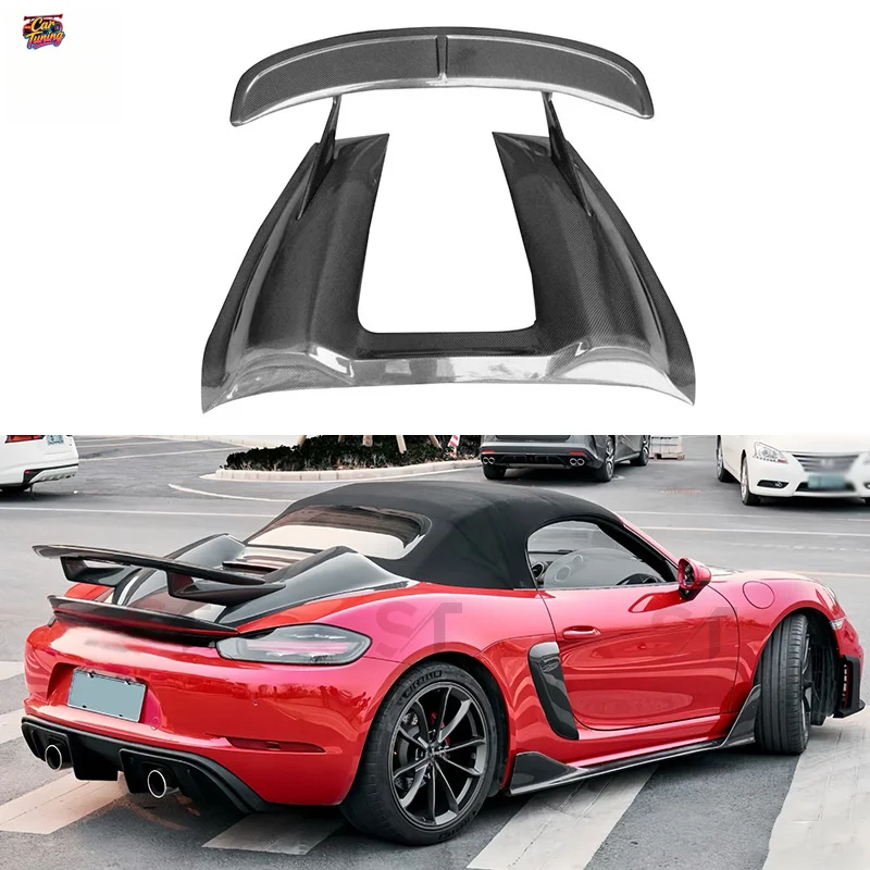 Suitable for Porsche 718 carbon fiber rear 981 Boxster hump-style spoiler wing body kit modification
Suitable for Porsche 718 carbon fiber rear 981 Boxster hump-style spoiler wing body kit modification
