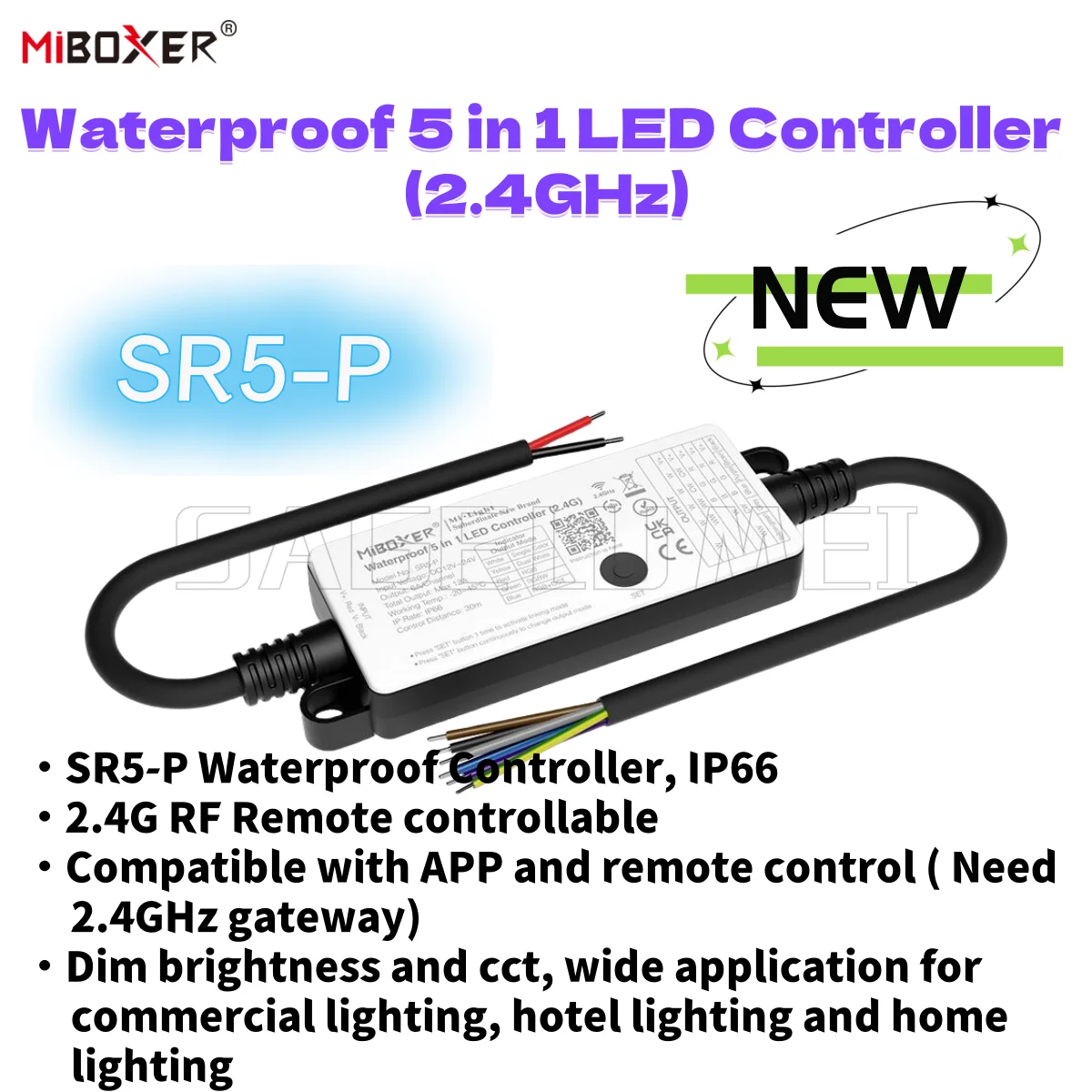 Miboxer IP66 SR5-P Водонепроницаемый светодиодный контроллер 5-в-1 2,4G RF Пульт дистанционного управления DC12-24V Поддержка одноцветных/CCT/RGB/RGBW/RGB+CCT светодиодных лент
Miboxer IP66 SR5-P Водонепроницаемый светодиодный контроллер 5-в-1 2,4G RF Пульт дистанционного управления DC12-24V Поддержка одноцветных/CCT/RGB/RGBW/RGB+CCT светодиодных лент