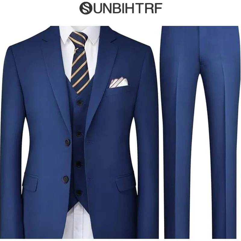 Men's Stretch Slim Fit 3-Piece Wedding Suit Complete Suits 2 Button Business Dark Blue L, darkblue, L
Men's Stretch Slim Fit 3-Piece Wedding Suit Complete Suits 2 Button Business Dark Blue L, darkblue, L