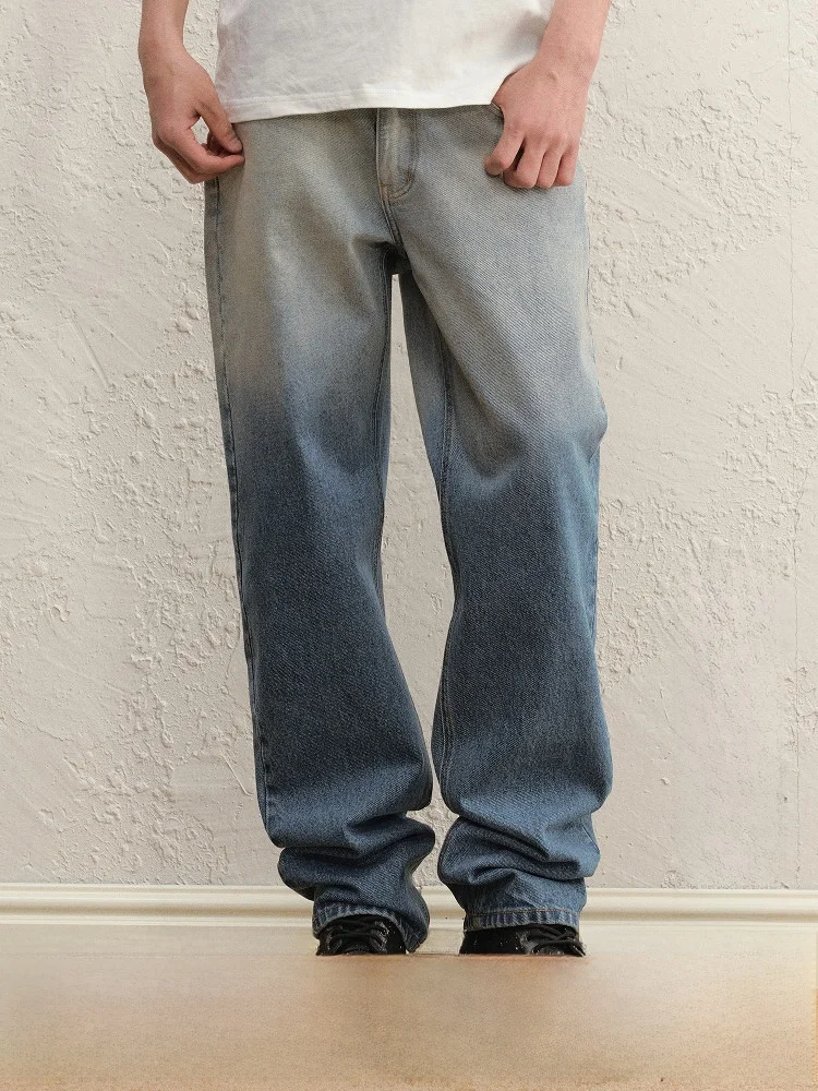 Washed Gradual Blue Jeans Men's Loose Wide Leg Pants American High-End Feeling Casual Straight Leg Long Trousers
Washed Gradual Blue Jeans Men's Loose Wide Leg Pants American High-End Feeling Casual Straight Leg Long Trousers