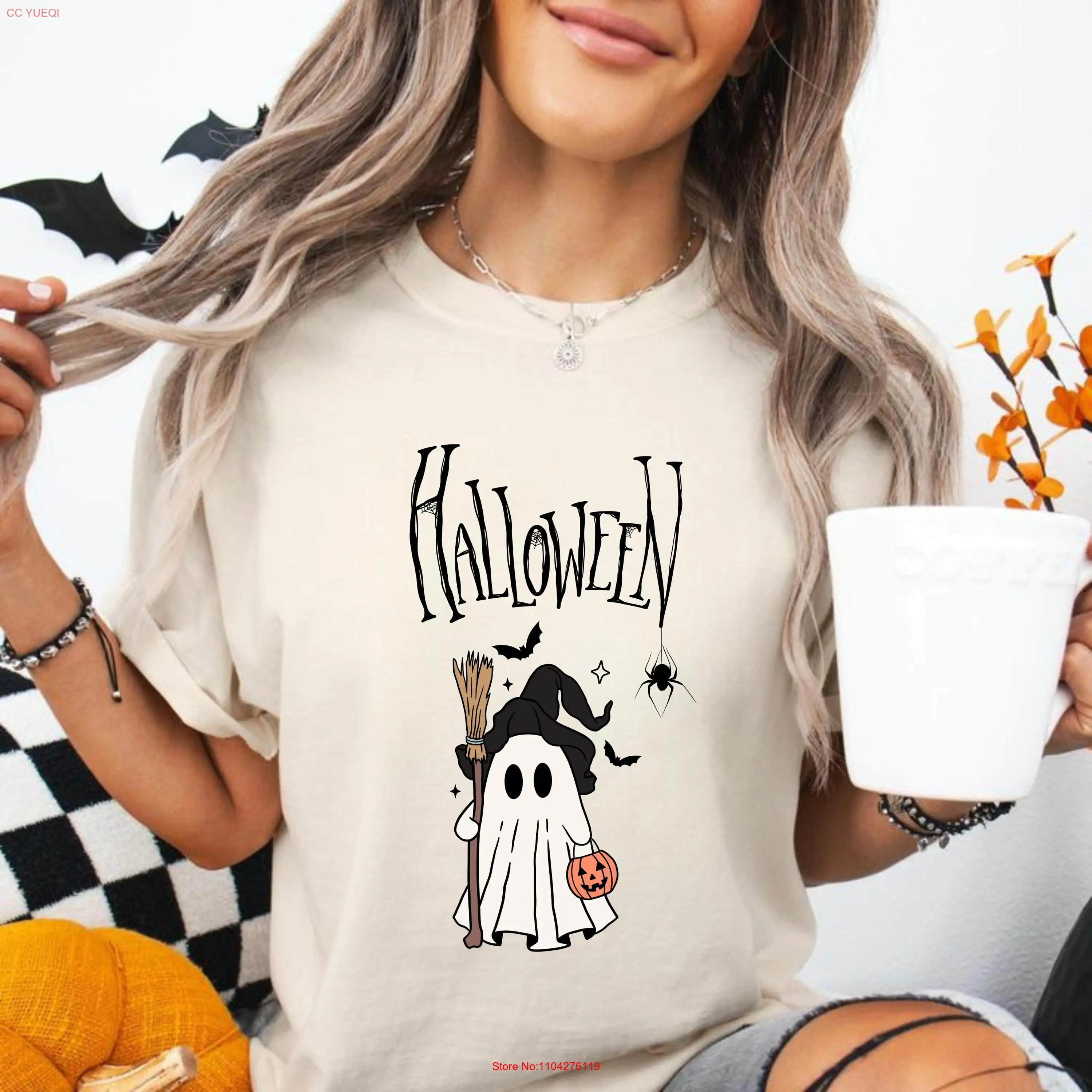 Embrace the Halloween Spirit Spooky Patterned T Shirt Scary Show Off Your Style Ghost Witch long or short sleeves
Embrace the Halloween Spirit Spooky Patterned T Shirt Scary Show Off Your Style Ghost Witch long or short sleeves