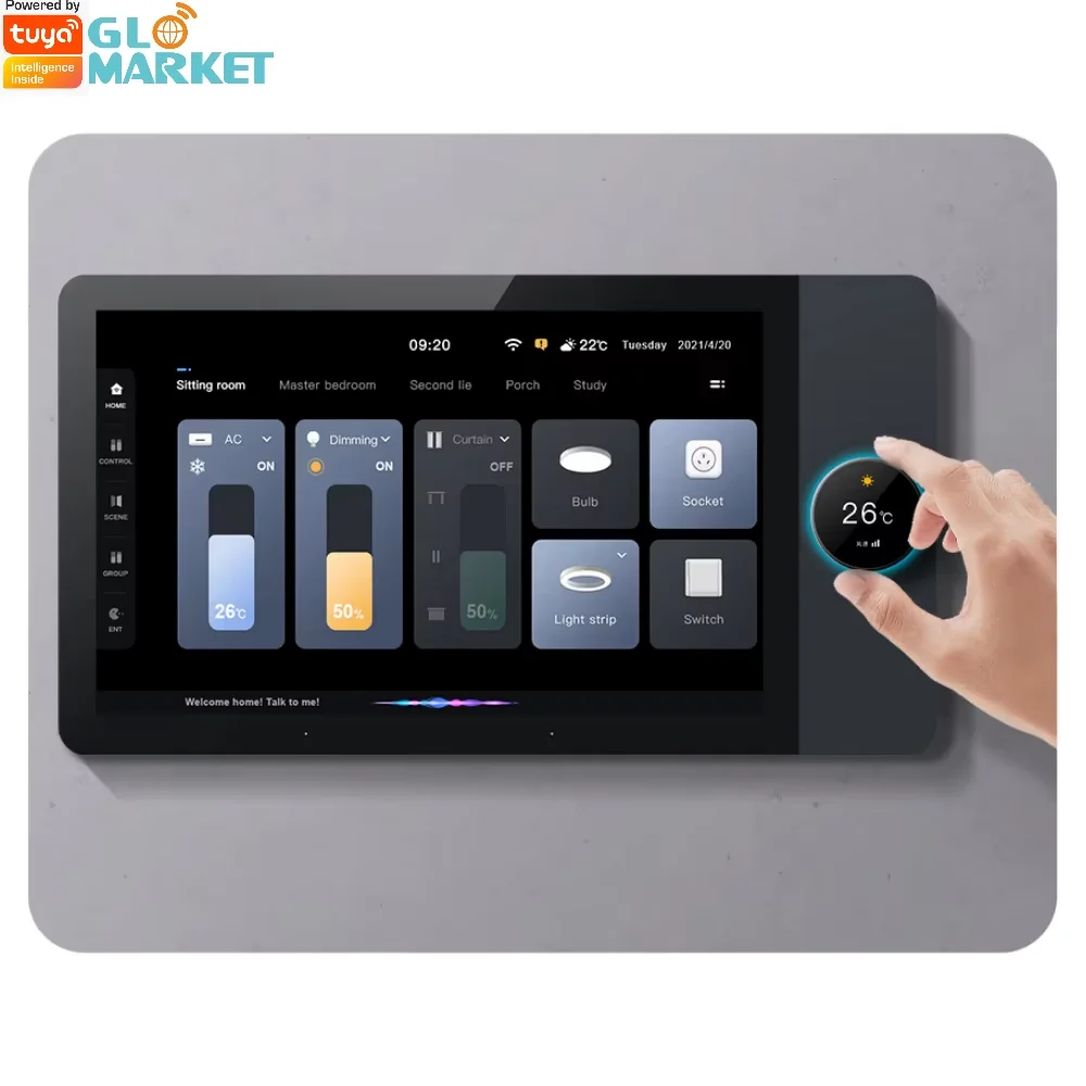 Glomarket Tuya Wifi 7 Inch Smart Control Panel Multi-functional WiFi Home Background Music System Tuya Zigbee Gateway Wall Centr
Glomarket Tuya Wifi 7 Inch Smart Control Panel Multi-functional WiFi Home Background Music System Tuya Zigbee Gateway Wall Centr