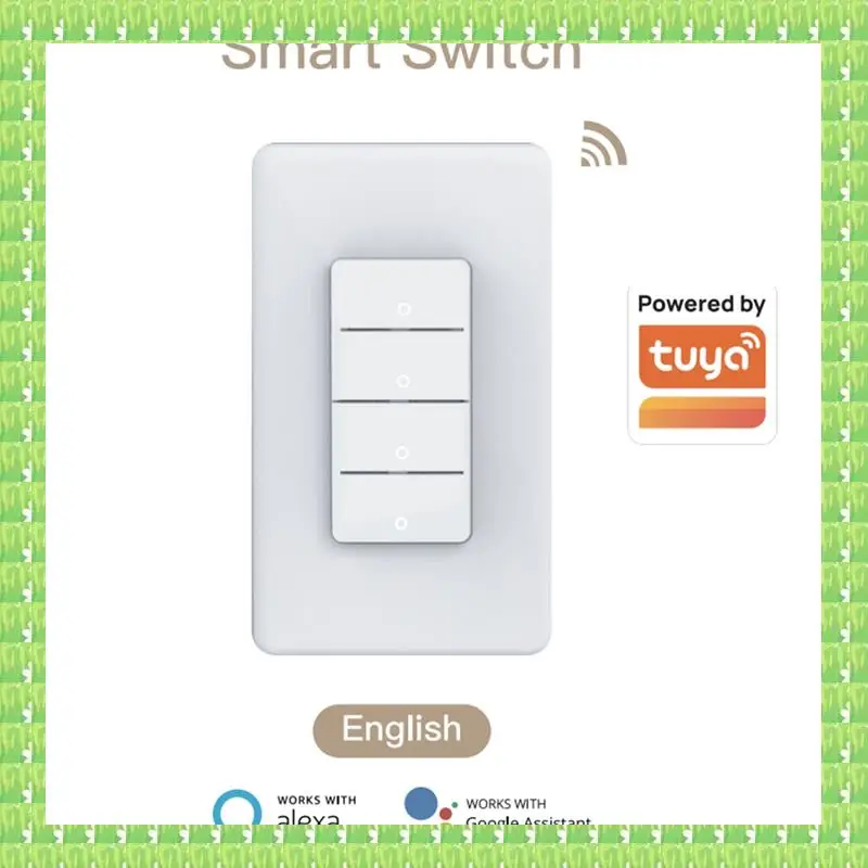 US Single Pole Push Button Wall Switch Work With For Alexa Google Home US Plug 4-Gang 1 PCS
US Single Pole Push Button Wall Switch Work With For Alexa Google Home US Plug 4-Gang 1 PCS