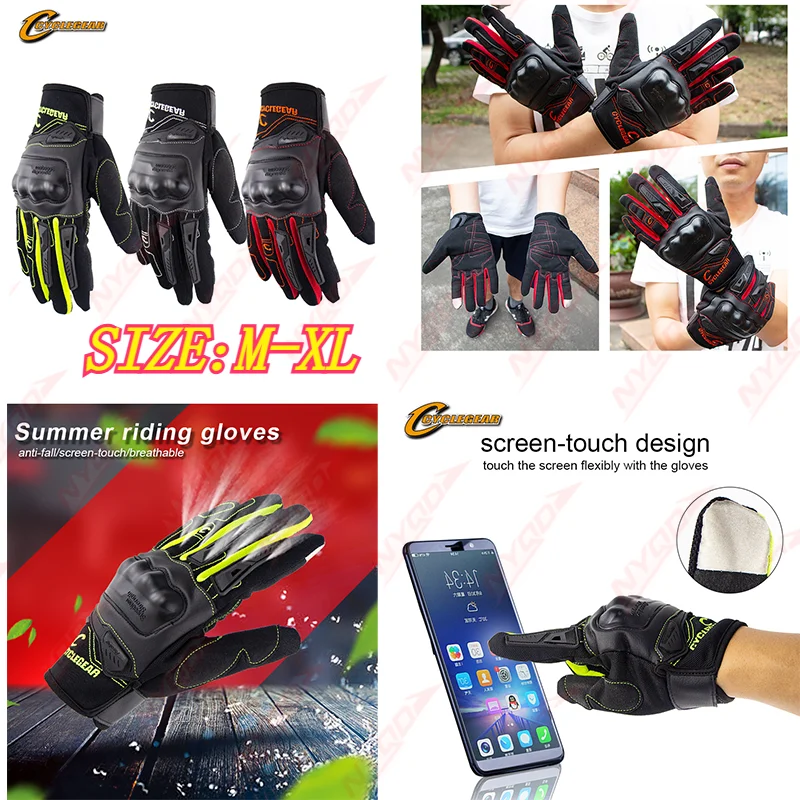 Four Seasons Full Finger Motorcycle Gloves Touch Screen Anti Fall Breathable Racing Road Riding Unisex Protective Gear Durable
Four Seasons Full Finger Motorcycle Gloves Touch Screen Anti Fall Breathable Racing Road Riding Unisex Protective Gear Durable