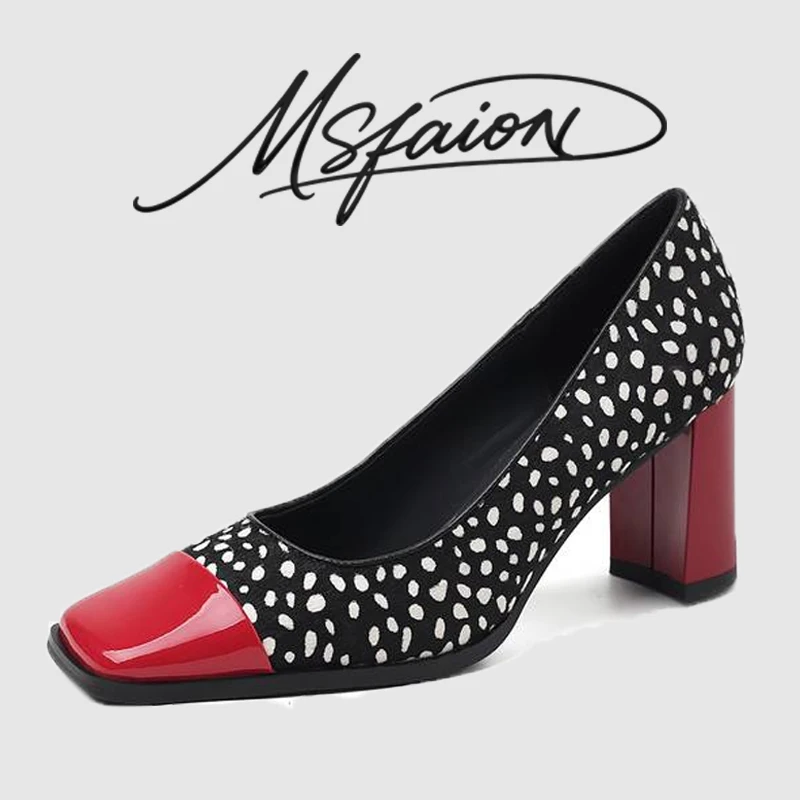 Women's Dress Pumps 2026 Spring Cow Hair Leather Kitten Heels Sheepskin Lining Comfort Non Slip Office Black Red Square Toe
Women's Dress Pumps 2026 Spring Cow Hair Leather Kitten Heels Sheepskin Lining Comfort Non Slip Office Black Red Square Toe