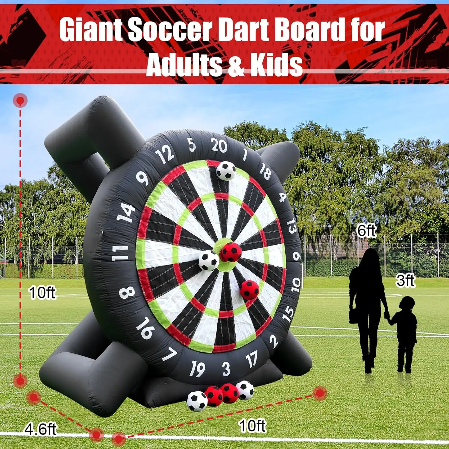 Fast Delivery Inflatable Soccer Darts Board Durable Giant Football Target Game For Kids Outdoor Fun
Fast Delivery Inflatable Soccer Darts Board Durable Giant Football Target Game For Kids Outdoor Fun