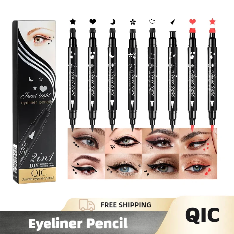Double-ended Waterproof Liquid Eyeliner With Stamp Tips For Lasting Smudgeproof Eye Makeup In Moon Star Heart Flower Designs
Double-ended Waterproof Liquid Eyeliner With Stamp Tips For Lasting Smudgeproof Eye Makeup In Moon Star Heart Flower Designs