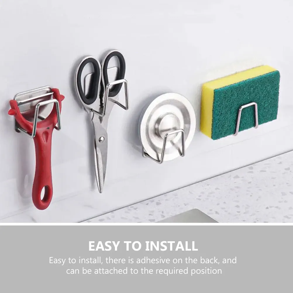 2Pcs Stainless Steel Sponge Holder Storage Rack Small Size Design Easy Install Adhesive Back for Kitchen Sink
2Pcs Stainless Steel Sponge Holder Storage Rack Small Size Design Easy Install Adhesive Back for Kitchen Sink