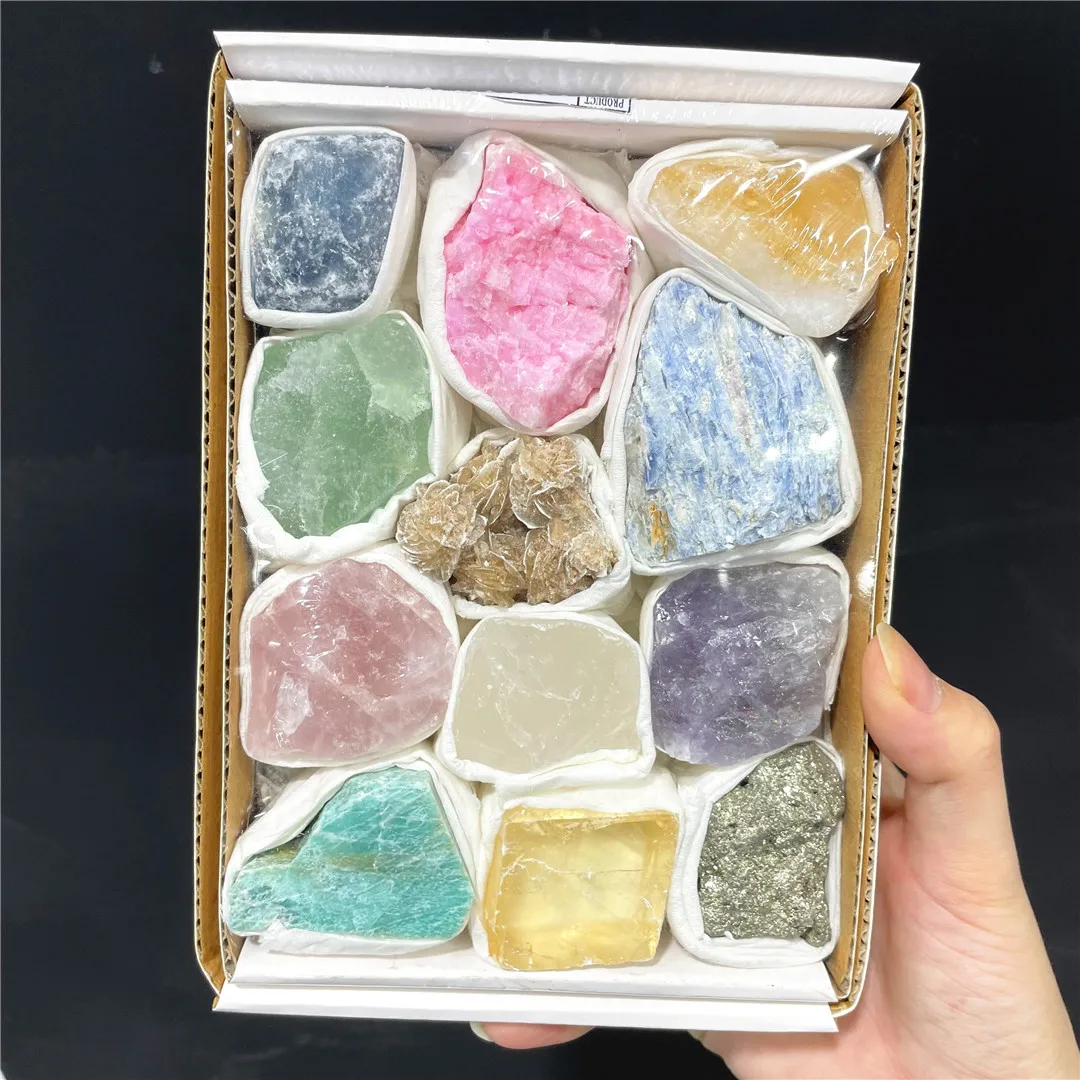 11-12 Pieces Natural Rough Gems And Crystals Healing Quartz Amethyst Citrine Combination Gift Set Box Home Office Decorations
11-12 Pieces Natural Rough Gems And Crystals Healing Quartz Amethyst Citrine Combination Gift Set Box Home Office Decorations