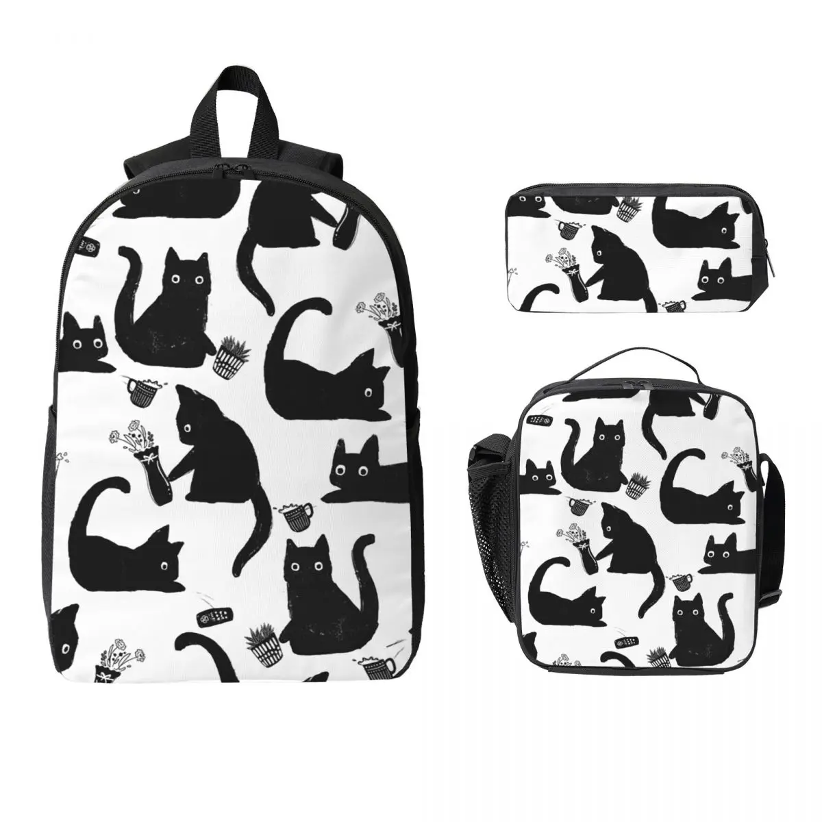 Bad Cats Knocking Stuff Over Backpack Student BookBag School Bag Computer Shoulder Bags 3ps Insulated Lunch Bag Pencil Case
Bad Cats Knocking Stuff Over Backpack Student BookBag School Bag Computer Shoulder Bags 3ps Insulated Lunch Bag Pencil Case