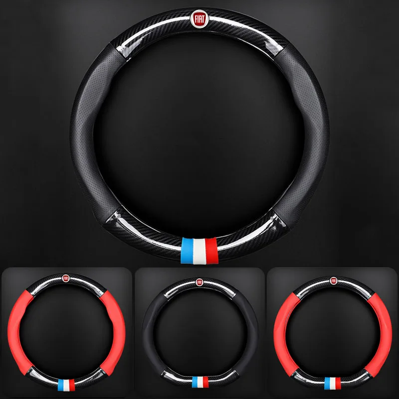 1Pcs Leather Carbon Fiber Car Steering Wheel Cover Emblem For Fiat Ducato Abarth Tipo Panda Bravo Doblo Stilo 500 124 125
1Pcs Leather Carbon Fiber Car Steering Wheel Cover Emblem For Fiat Ducato Abarth Tipo Panda Bravo Doblo Stilo 500 124 125