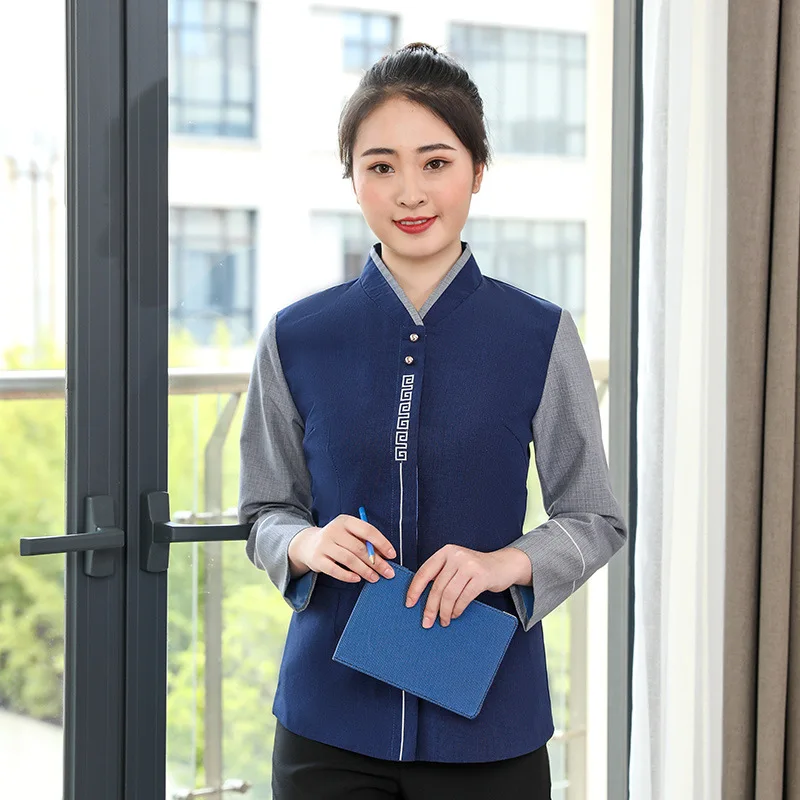 Summer short-sleeve cleaning uniforms for women in hotels and guesthouses, property cleaning staff, and long-sleeve uniforms for
Summer short-sleeve cleaning uniforms for women in hotels and guesthouses, property cleaning staff, and long-sleeve uniforms for