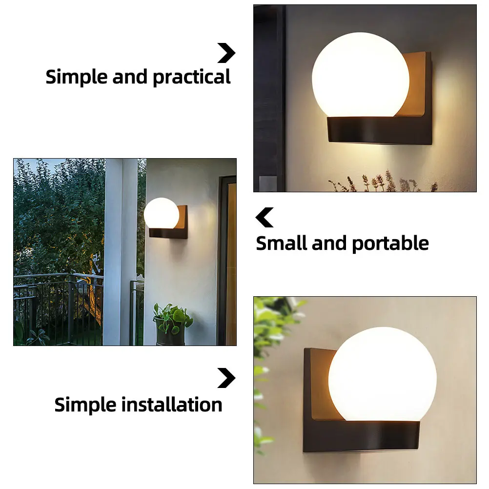 Spherical Wall Light E27 Socket Modern Outdoor Garden Decorative Black White Lamp 220V Home Villa Yard Corridor Park Lighting
Spherical Wall Light E27 Socket Modern Outdoor Garden Decorative Black White Lamp 220V Home Villa Yard Corridor Park Lighting