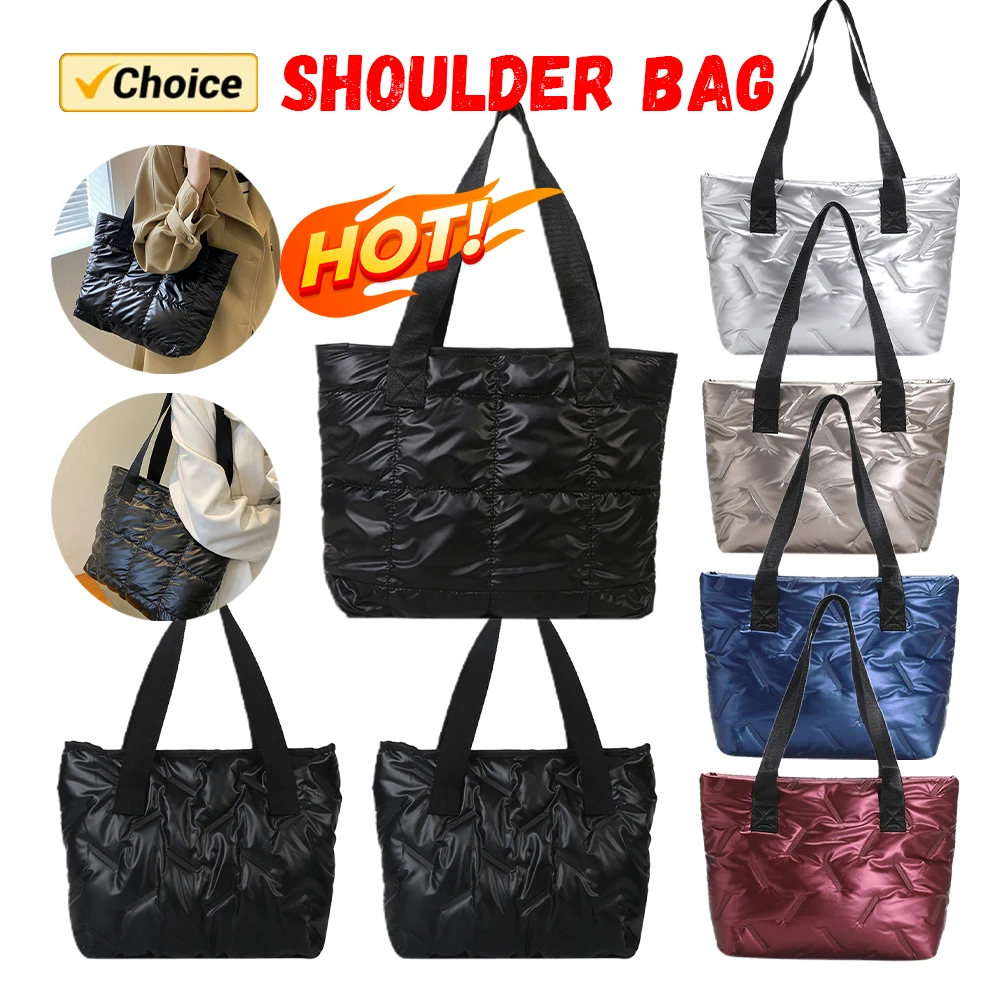 Fashion Shoulder Bag Large Capacity Cotton Padded Women Tote Bag Rhombus Ladies Tote Handbags Quilted Solid for Leisure Travel
Fashion Shoulder Bag Large Capacity Cotton Padded Women Tote Bag Rhombus Ladies Tote Handbags Quilted Solid for Leisure Travel