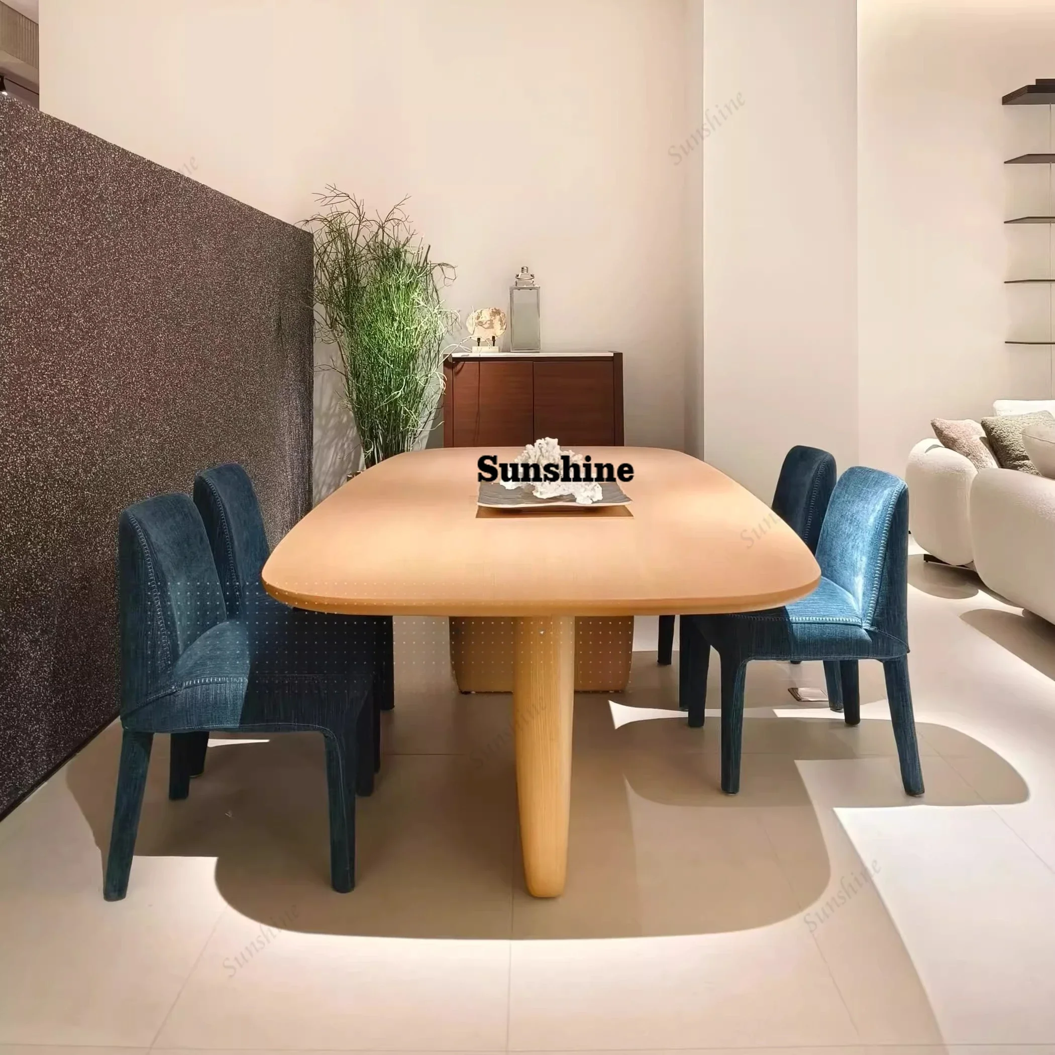 Italian minimalist dining table, rectangular solid wood dining table, wabi-sabi style deskTJ
Italian minimalist dining table, rectangular solid wood dining table, wabi-sabi style deskTJ