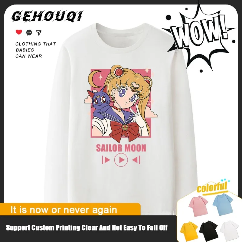 2024 New Sailor Moon Joint T-shirt Women Pure Cotton Long Sleeve Small Water Ice Moon Printed Clothing Trend
2024 New Sailor Moon Joint T-shirt Women Pure Cotton Long Sleeve Small Water Ice Moon Printed Clothing Trend