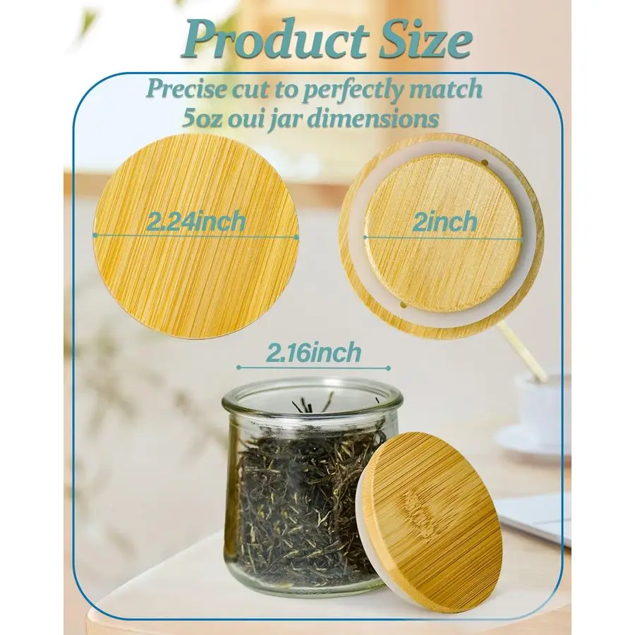 Pack Oui Yogurt Jar Lids with 8 Labels, FoodGrade Bamboo Lids for 5Oz Oui Yogurt Jars, Reusable Wooden Canning Covers Perfect fo
Pack Oui Yogurt Jar Lids with 8 Labels, FoodGrade Bamboo Lids for 5Oz Oui Yogurt Jars, Reusable Wooden Canning Covers Perfect fo