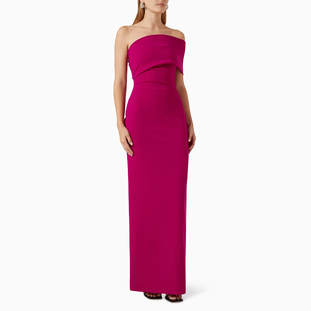 Elegant Prom Dress Fuchsia Off the Shoulder Column Simple Evening Party Gowns Maxi Zipper Up Back Split Women's Formal Dresses
Elegant Prom Dress Fuchsia Off the Shoulder Column Simple Evening Party Gowns Maxi Zipper Up Back Split Women's Formal Dresses