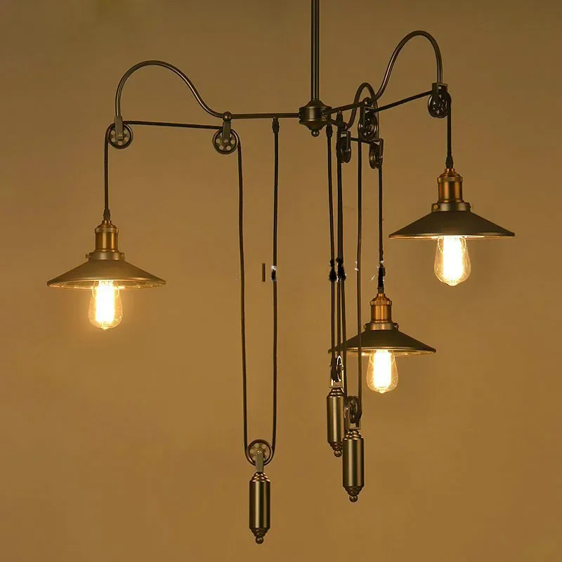 North American Retro Rural Personality Creative Loft Lift Fall Pulley Pendant Lights With Mirror Lampshade For Dining Room
North American Retro Rural Personality Creative Loft Lift Fall Pulley Pendant Lights With Mirror Lampshade For Dining Room