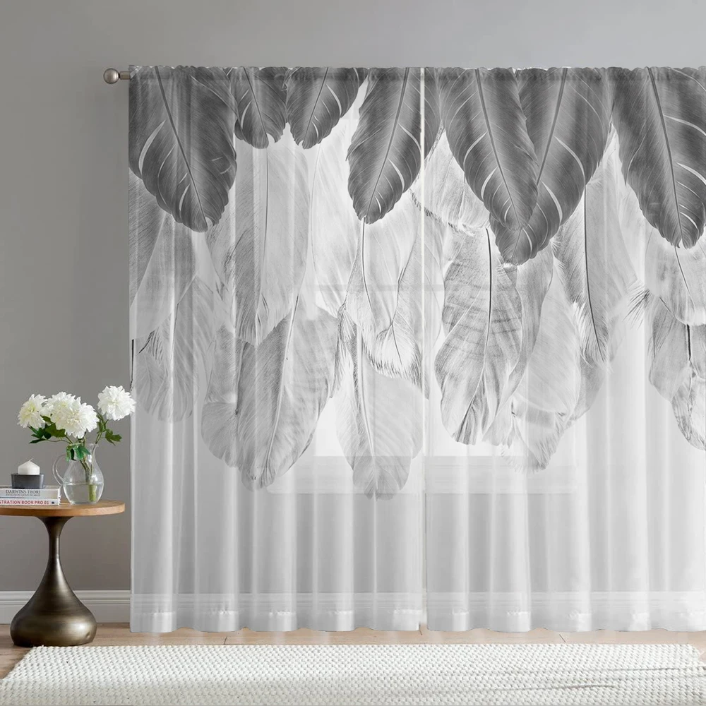 2PCS Home decoration printed window screens, gray feathers, curtains with pole pockets, kitchen, coffee shop, living room
2PCS Home decoration printed window screens, gray feathers, curtains with pole pockets, kitchen, coffee shop, living room