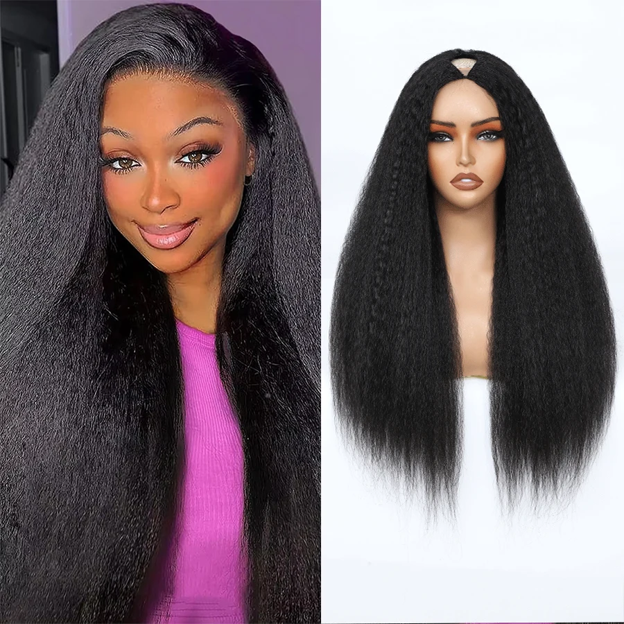 Yaki Straight Kinky Straight V Part Wig Upgrade Glueless Wig Ready To Wear Remy Human Hair Wigs V Part Wig No Lace Wig For Women
Yaki Straight Kinky Straight V Part Wig Upgrade Glueless Wig Ready To Wear Remy Human Hair Wigs V Part Wig No Lace Wig For Women