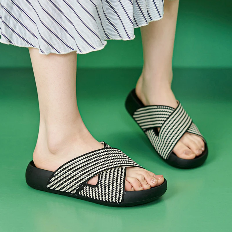 Pink Cross Strap Knit Slide Sandals For Women With Wedge Sole And Open Toe Comfortable Casual Summer Outdoor And Daily Walking
Pink Cross Strap Knit Slide Sandals For Women With Wedge Sole And Open Toe Comfortable Casual Summer Outdoor And Daily Walking