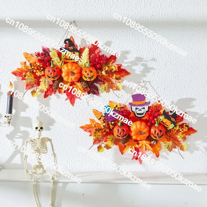 Front Door Halloween Wreath, Autumn Pumpkin Maple Leaf Wreath, Harvest Festival Thanksgiving Home Outdoor
Front Door Halloween Wreath, Autumn Pumpkin Maple Leaf Wreath, Harvest Festival Thanksgiving Home Outdoor