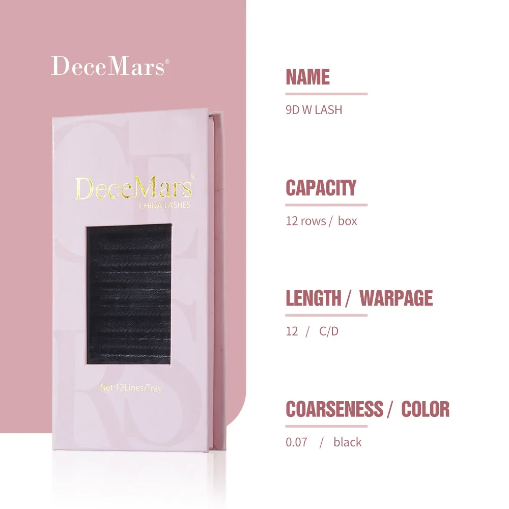 DeceMars 9D - W Shaped Eyelash Extension (12line/Tray) Soft Comfortable False Eyelashes for All-Day Wear make up lash boxes pack
DeceMars 9D - W Shaped Eyelash Extension (12line/Tray) Soft Comfortable False Eyelashes for All-Day Wear make up lash boxes pack