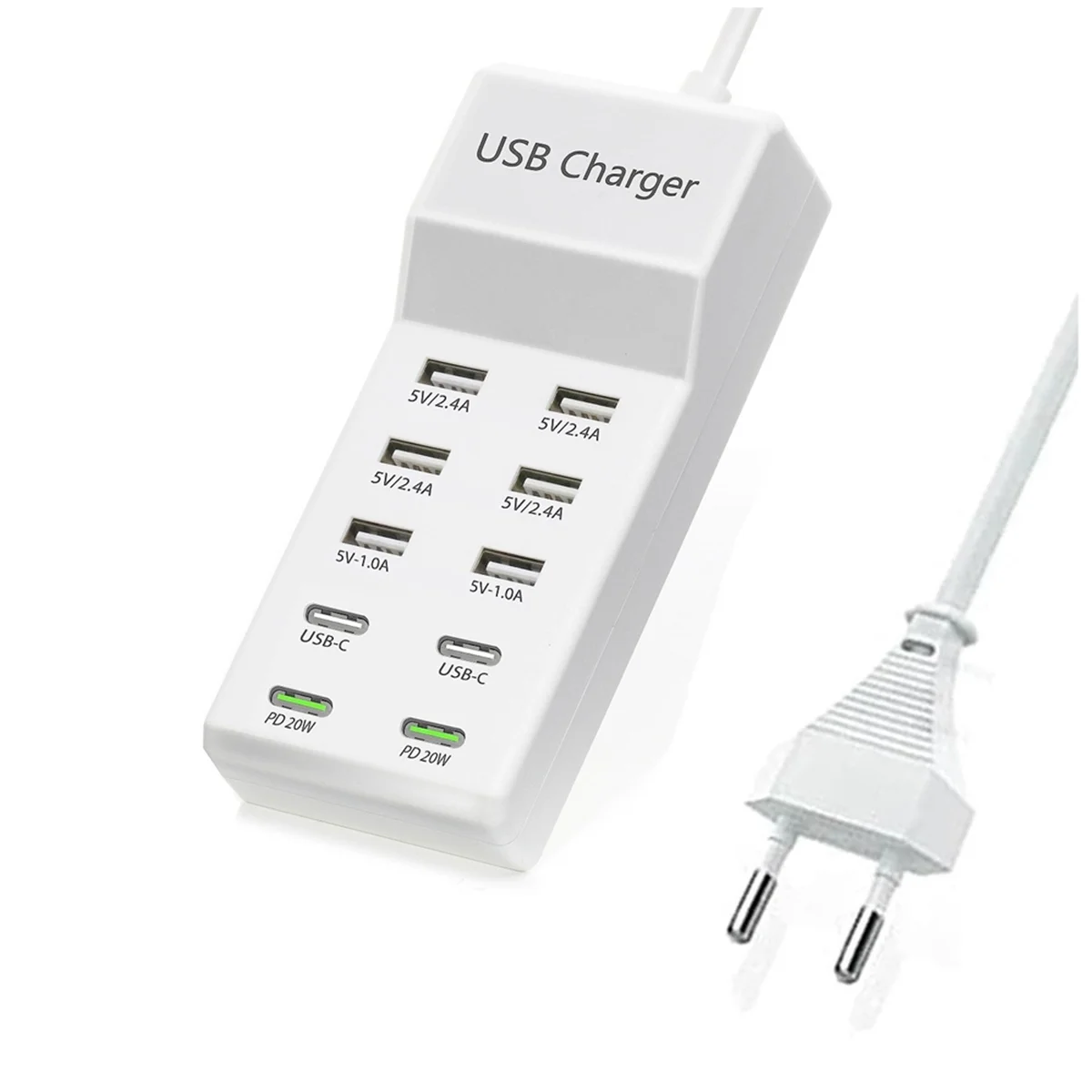 ABEP-10 Port USB Charger Station USB Charger USB C Charger Block Charging Hub for Multiple Devices USB Power Strip EU Plug
ABEP-10 Port USB Charger Station USB Charger USB C Charger Block Charging Hub for Multiple Devices USB Power Strip EU Plug