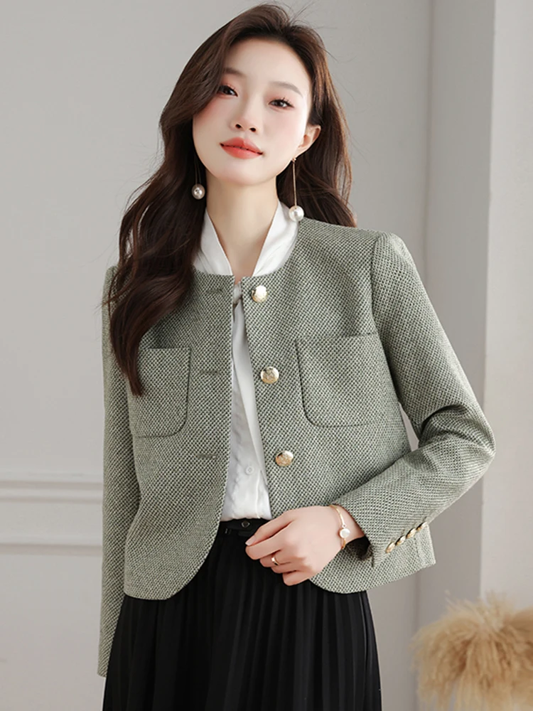 New Women's Suit Jacket Casual Single Breasted Light Green Coat Female Spring Blazer Lady All-match Casual Coat Tops Outerwear
New Women's Suit Jacket Casual Single Breasted Light Green Coat Female Spring Blazer Lady All-match Casual Coat Tops Outerwear