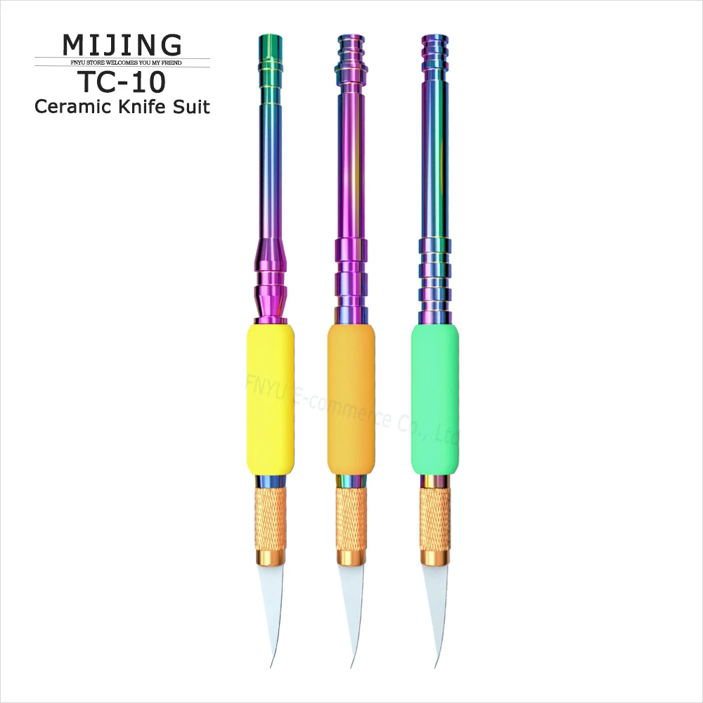 Ceramic Knife Suit MIJING TC-10 Mobile Phone Maintenance Tool Handle Blade Set Blade Core Removal And Glue Removal
Ceramic Knife Suit MIJING TC-10 Mobile Phone Maintenance Tool Handle Blade Set Blade Core Removal And Glue Removal