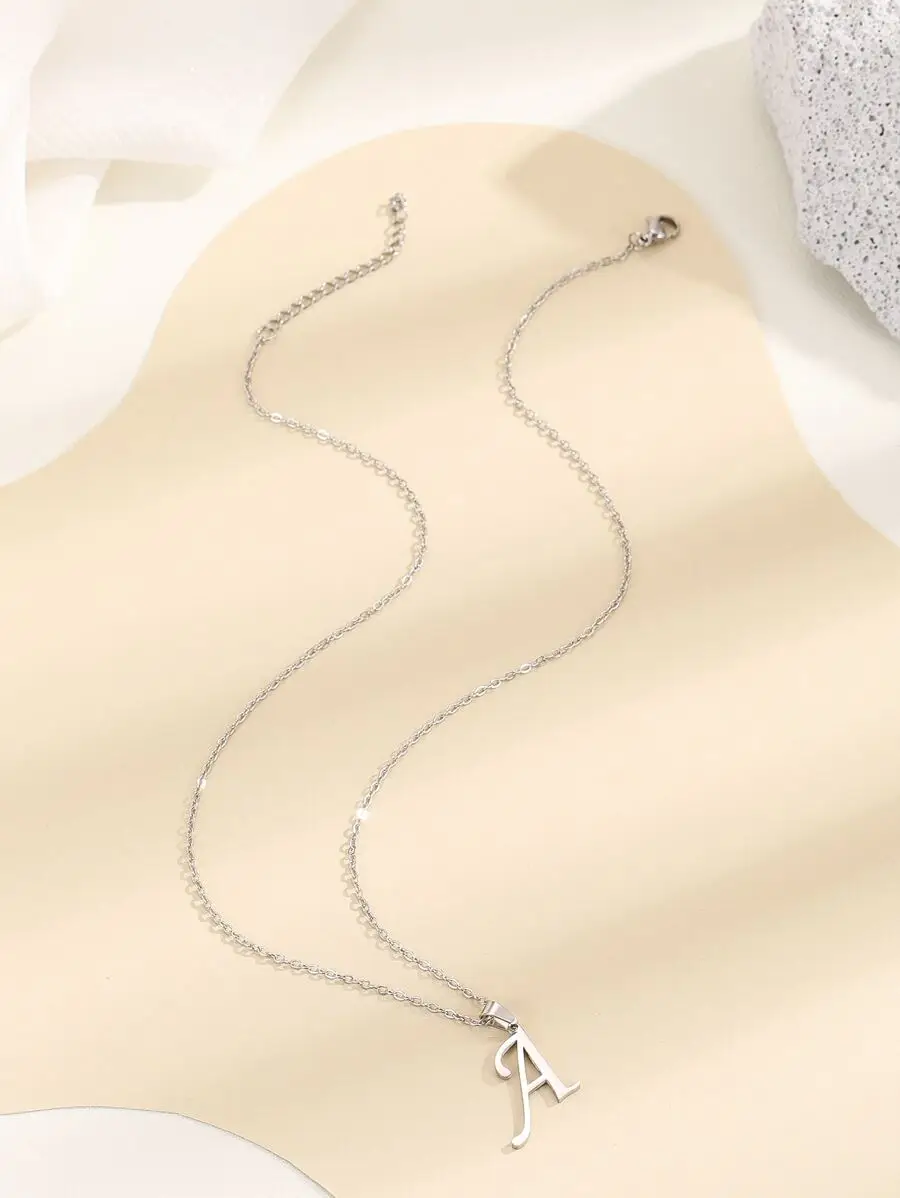 Stainless Steel Letter Pendant Necklace For Adults
Stainless Steel Letter Pendant Necklace For Adults