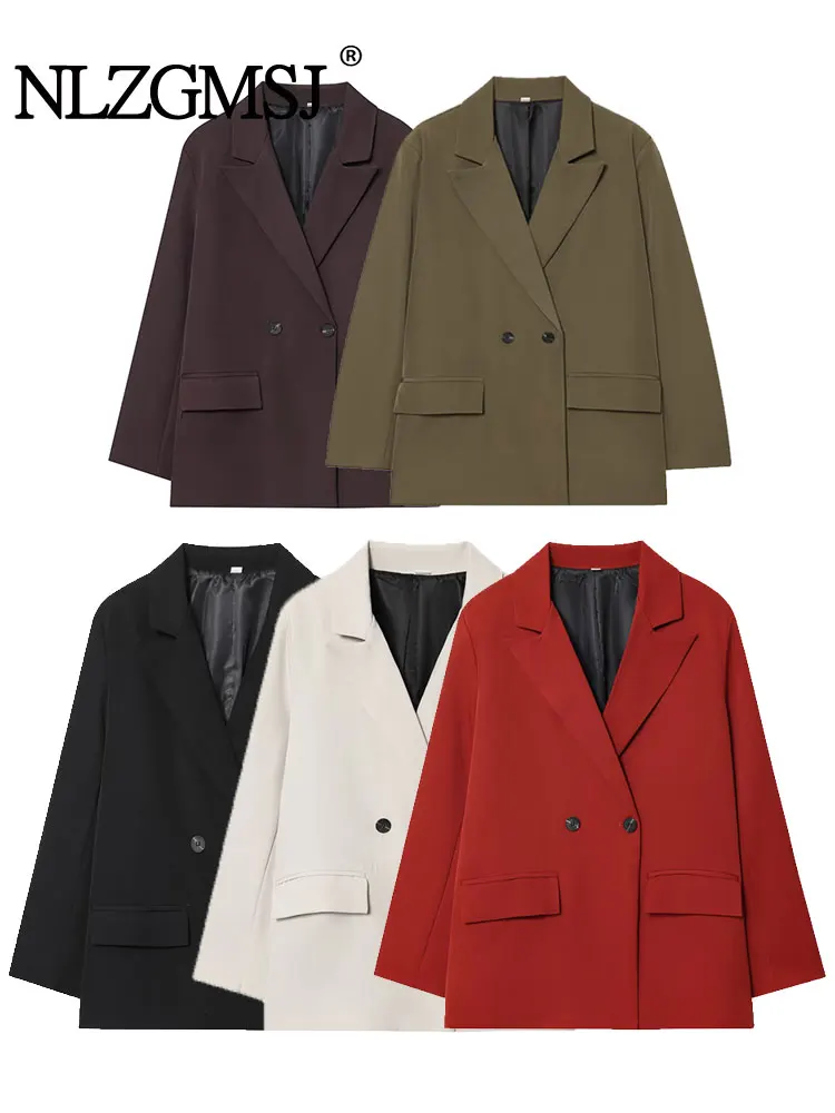 NLZGMSJ 2025 осенний женский пиджак, модный пиджак с подплечниками, двубортный пиджак для женщин, повседневная уличная одежда
NLZGMSJ 2025 осенний женский пиджак, модный пиджак с подплечниками, двубортный пиджак для женщин, повседневная уличная одежда
