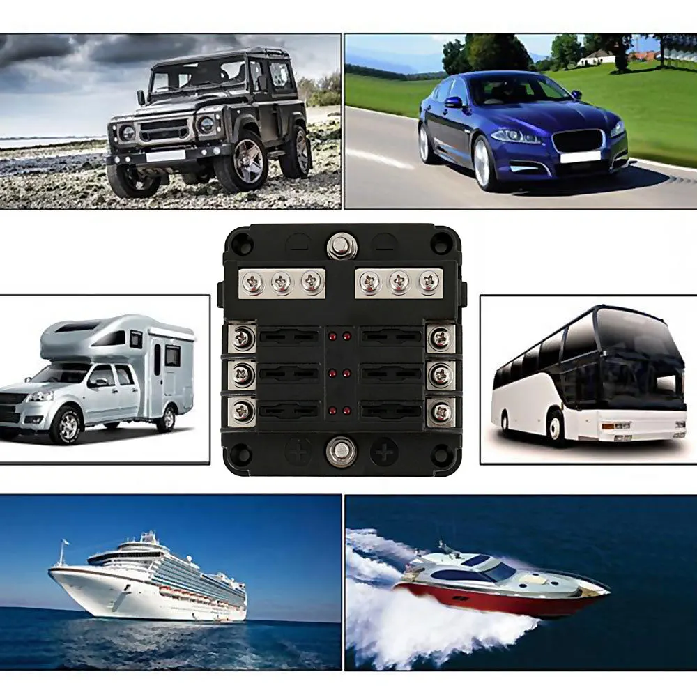 Universal 6 Way Fuse Vehicle Automotive Fuse Holder Compact Sturdy Transparent Cover Dust Moisture Protection Tool For
Universal 6 Way Fuse Vehicle Automotive Fuse Holder Compact Sturdy Transparent Cover Dust Moisture Protection Tool For