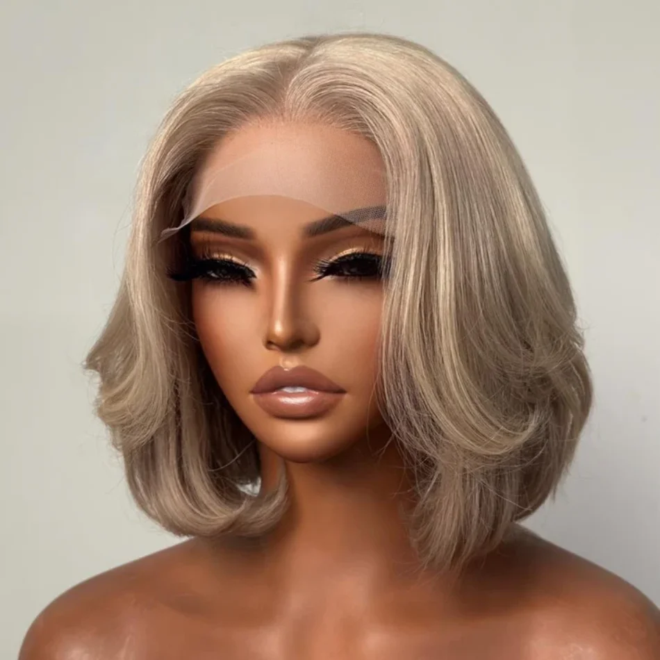 310 Density Ash Blonde Layered Cut Bob 5x5 HD Lace Closure Wig Pre Plucked For Women Human Hair Wigs Brazilian Lace Frontal Wig
310 Density Ash Blonde Layered Cut Bob 5x5 HD Lace Closure Wig Pre Plucked For Women Human Hair Wigs Brazilian Lace Frontal Wig