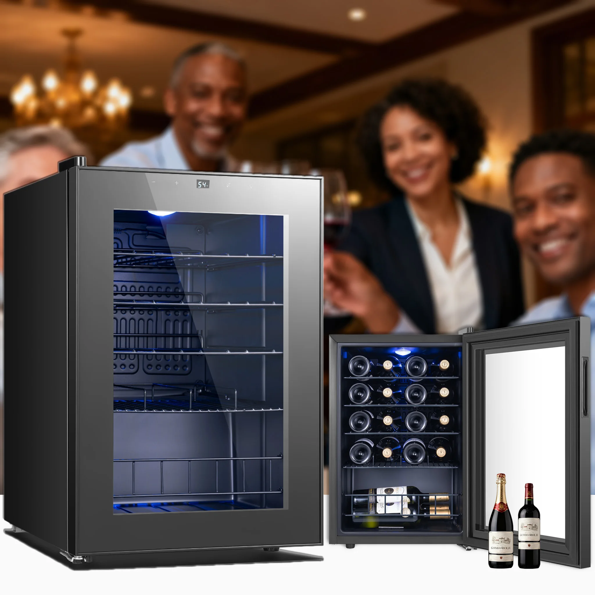 Mini Wine Fridge – 46/62/88/95/130L Wine Refrigerator with Double-layer Glass Door, 38-65℉ Freestanding Wine Cabinets for Home
Mini Wine Fridge – 46/62/88/95/130L Wine Refrigerator with Double-layer Glass Door, 38-65℉ Freestanding Wine Cabinets for Home