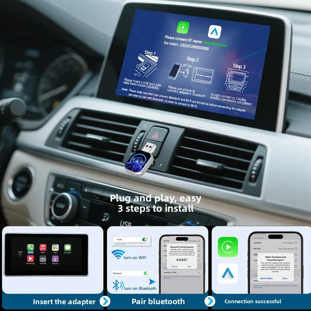 For Apple Mirror Cast Wireless CarPlay Box 4-in-1 Android Auto Airplay Car Connectivity
For Apple Mirror Cast Wireless CarPlay Box 4-in-1 Android Auto Airplay Car Connectivity