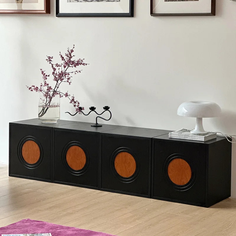 French medieval TV cabinet, all solid wood module cabinet, card door cabinet, combined, living room small vertical, side
French medieval TV cabinet, all solid wood module cabinet, card door cabinet, combined, living room small vertical, side