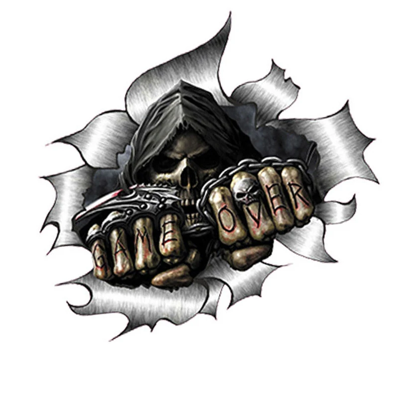 1 Pieces Reflective Skull Game Over Car Fender Rear Trunk Sticker Trim Scratch Cover Sticker
1 Pieces Reflective Skull Game Over Car Fender Rear Trunk Sticker Trim Scratch Cover Sticker