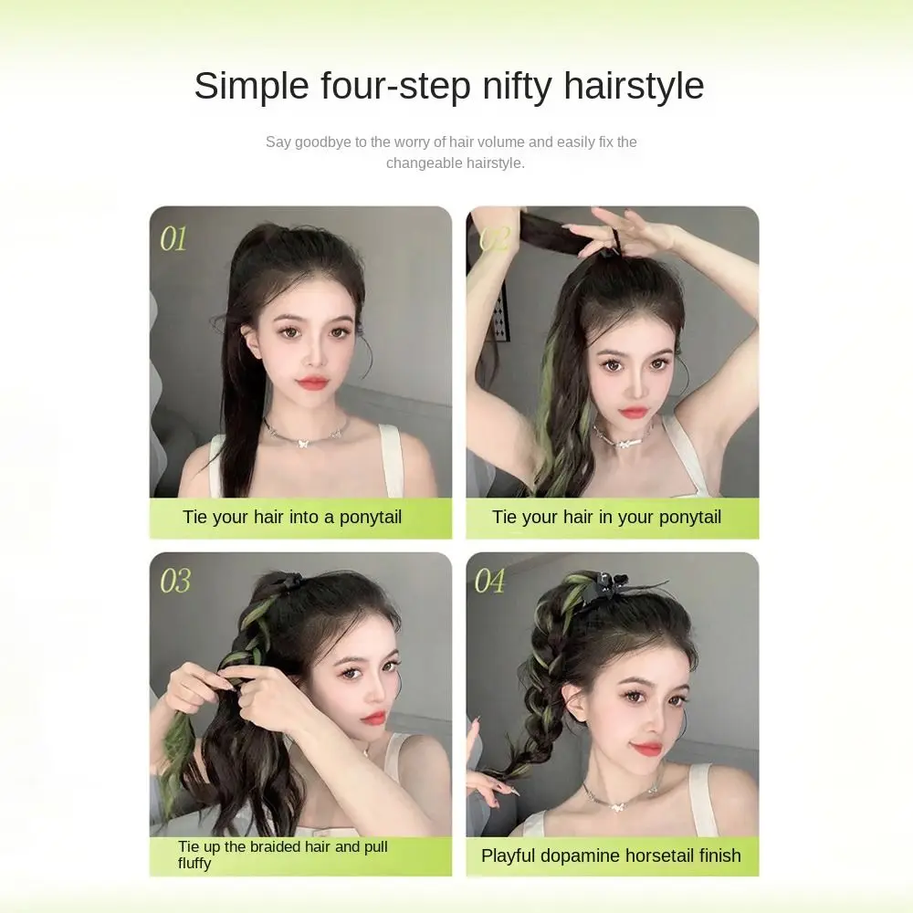 Gradient Synthetic Wavy Ponytail Colorful 50cm Length Braiding Hair Ponytail DIY Styling Elastic Hair Tie Bun Hair Bundle
Gradient Synthetic Wavy Ponytail Colorful 50cm Length Braiding Hair Ponytail DIY Styling Elastic Hair Tie Bun Hair Bundle