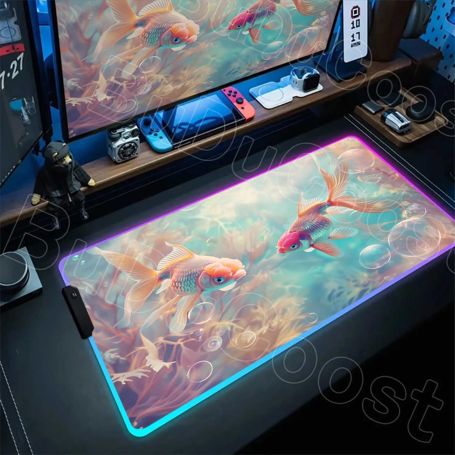 Large Anime RGB Mouse Pad Gamer Goldfish Table Mats Gaming Accessories Computer Mausepad Pad Keyboard Deskmat Desktop Decoration
Large Anime RGB Mouse Pad Gamer Goldfish Table Mats Gaming Accessories Computer Mausepad Pad Keyboard Deskmat Desktop Decoration