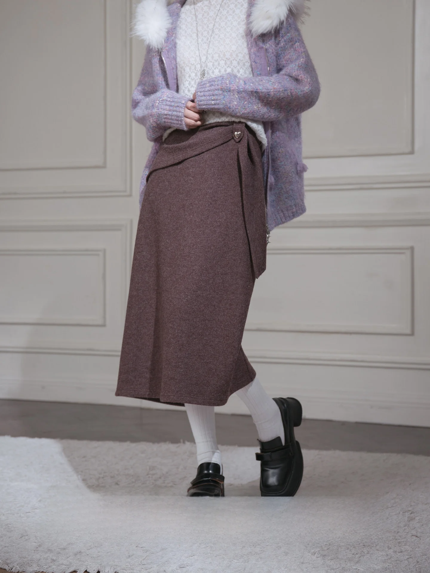 COTRE Intelligent Sister Sensation Sandalwood Brown Woolen Knitted Asymmetrical Half Skirt City Commute Casual Daily Wear
COTRE Intelligent Sister Sensation Sandalwood Brown Woolen Knitted Asymmetrical Half Skirt City Commute Casual Daily Wear
