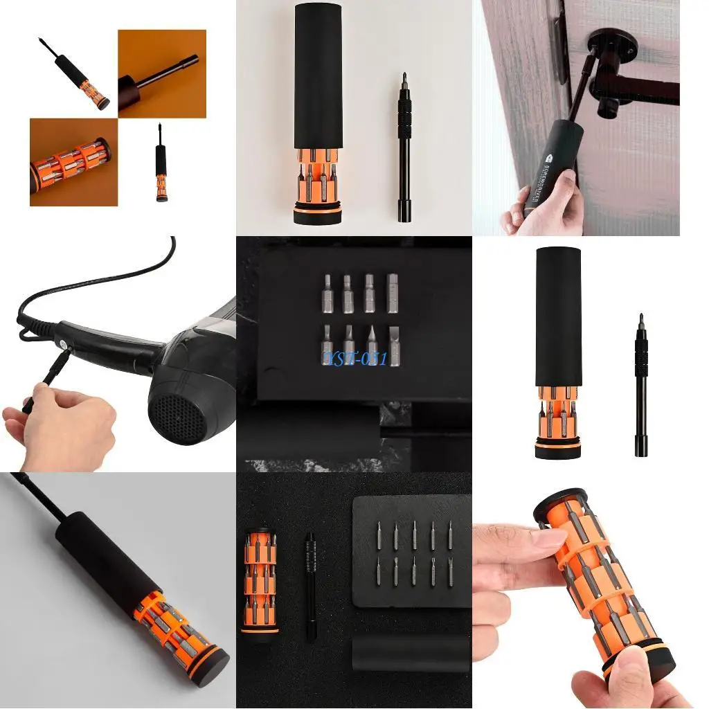 E15A Multi Purpose 24 in 1 Screwdriver Set with Bits for Automotive, Household, and Electronic Repairs
E15A Multi Purpose 24 in 1 Screwdriver Set with Bits for Automotive, Household, and Electronic Repairs