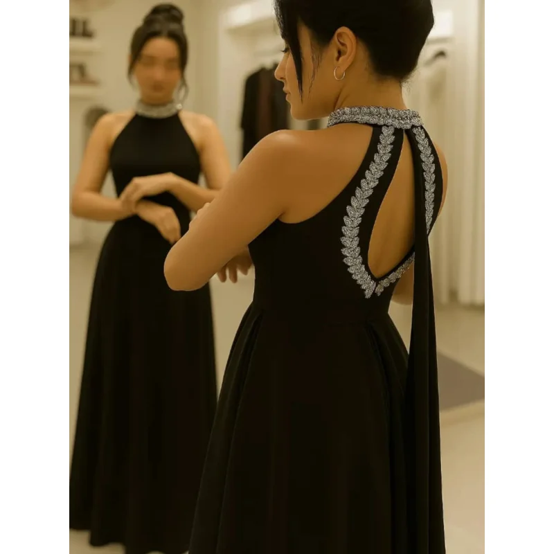 customized High Neck Prom Dresses Women Pleated Evening Dress Green Beads A Line Cocktail Dress Ankle Length Party Gowns Saudi
customized High Neck Prom Dresses Women Pleated Evening Dress Green Beads A Line Cocktail Dress Ankle Length Party Gowns Saudi