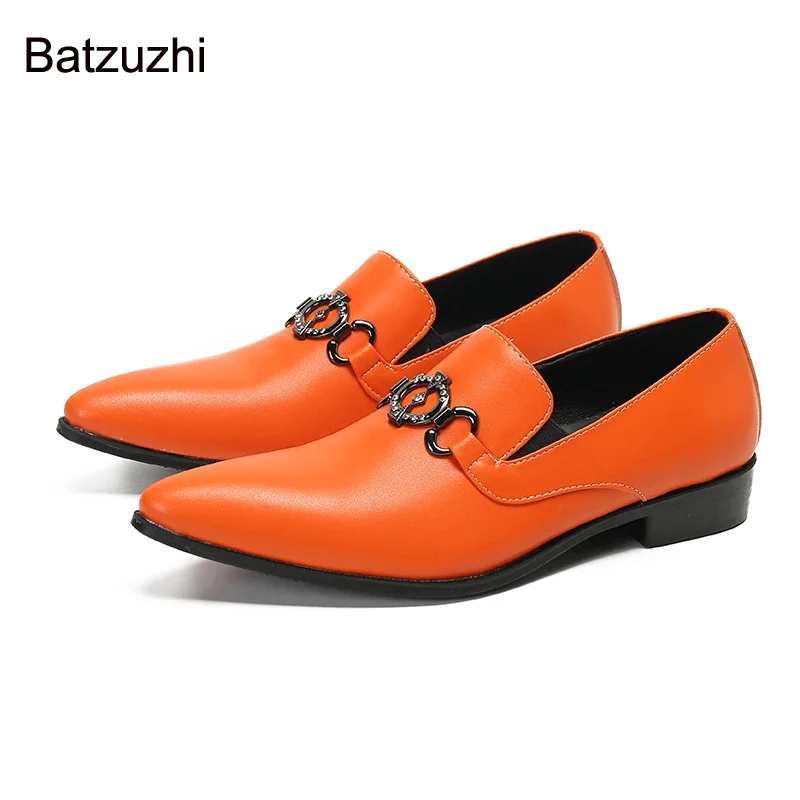 Batzuzhi Italian Handmade Mens Shoes Fashion Pointed Toe Formal Business Leather Dress Shoes Men Party, Wedding Shoes Male!
Batzuzhi Italian Handmade Mens Shoes Fashion Pointed Toe Formal Business Leather Dress Shoes Men Party, Wedding Shoes Male!